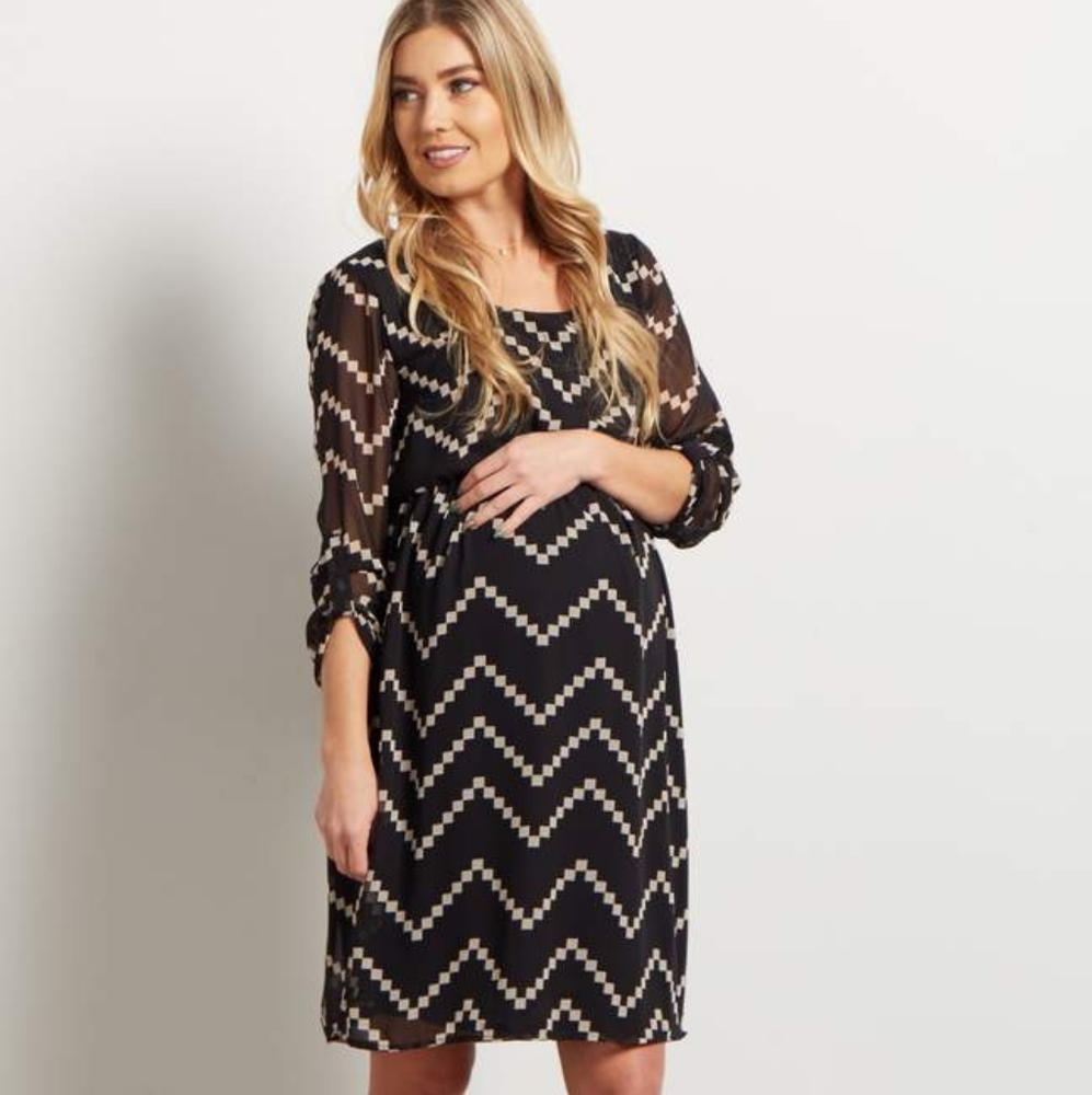 Pinkblush Chevron Print Dress